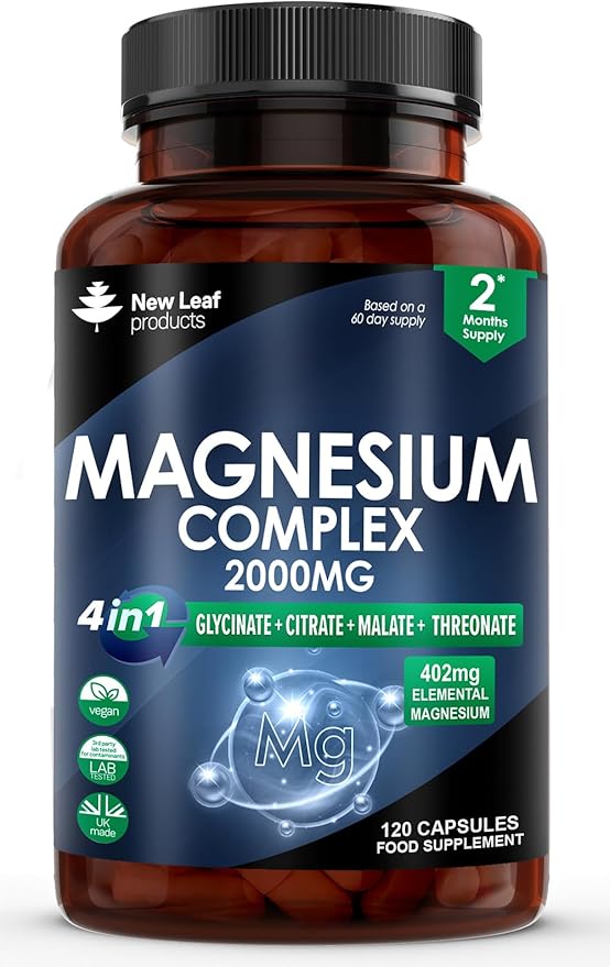 Magnesium Glycinate  Advanced 4-in-1 Complex - High Strength Magnesium Capsules