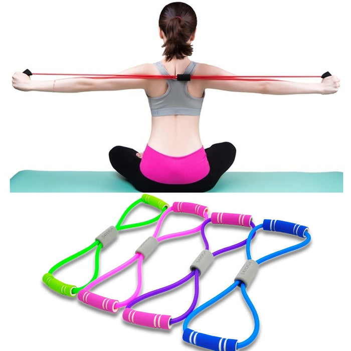 Yoga Gum Fitness Resistance 8 Word Chest Expander Rope